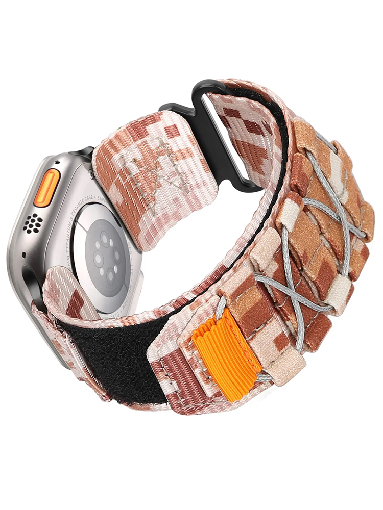 Outdoor Canvas Loop Velcro Nylon Apple Watch Band - Tatanband