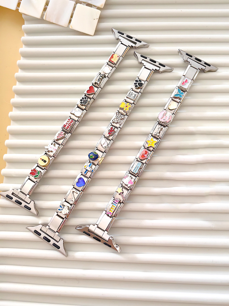 Random Pattern Modular Charm Bracelet Band