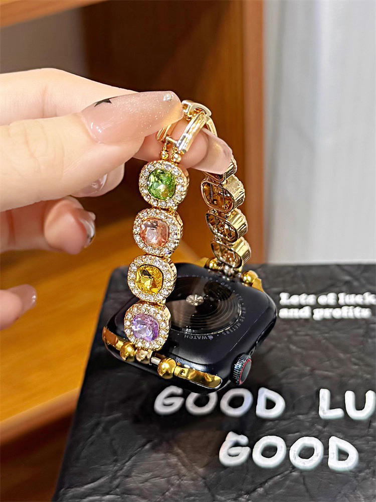 Colorful Diamonds Bracelet Stainless Steel Band for Apple Watch