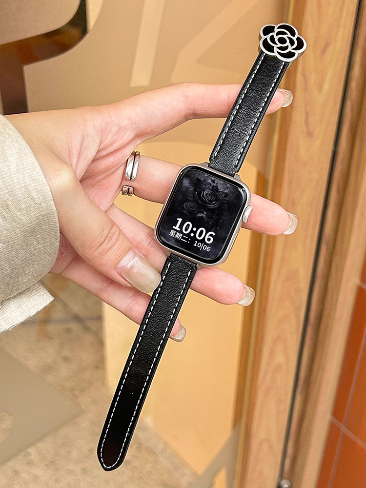 Camellia Magnetic Leather Band for Apple Watch