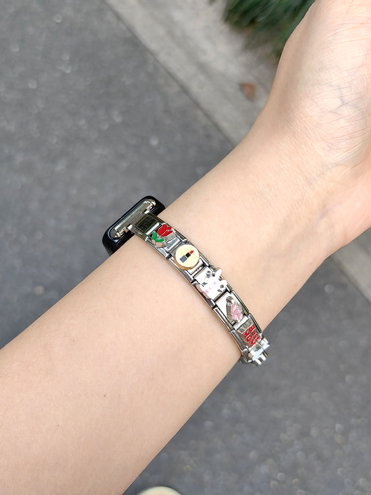 Random Pattern Modular Charm Bracelet Band