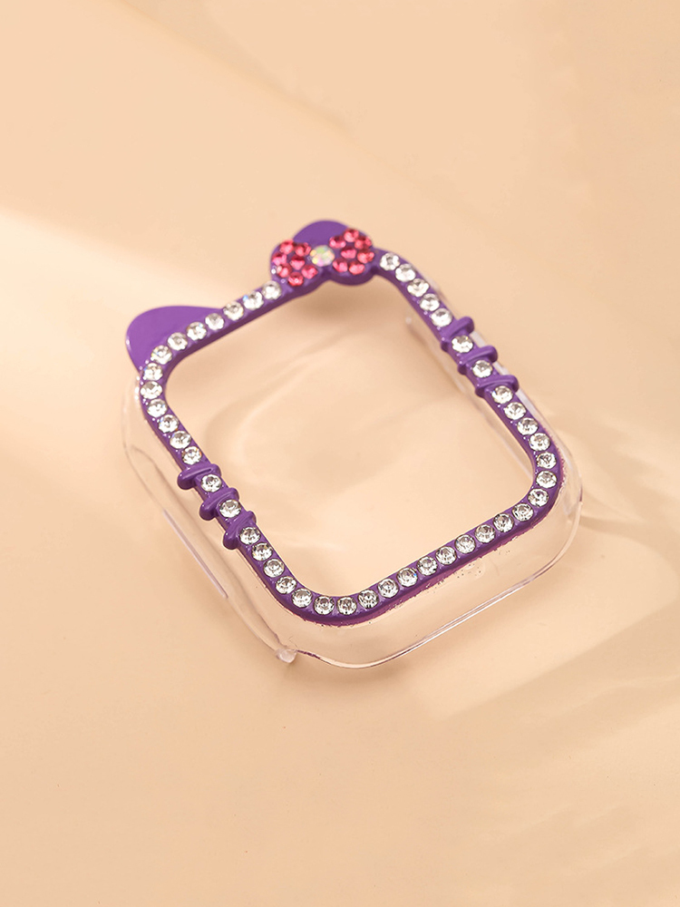 Diamond-encrusted Kitty PVC Protective Case