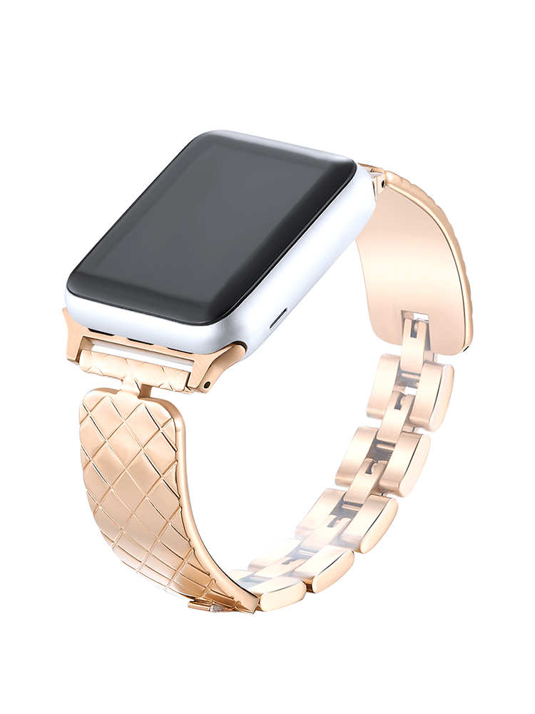 Diamond Check Pattern Bracelet Stainless Steel Apple Watch Band - Tatanband