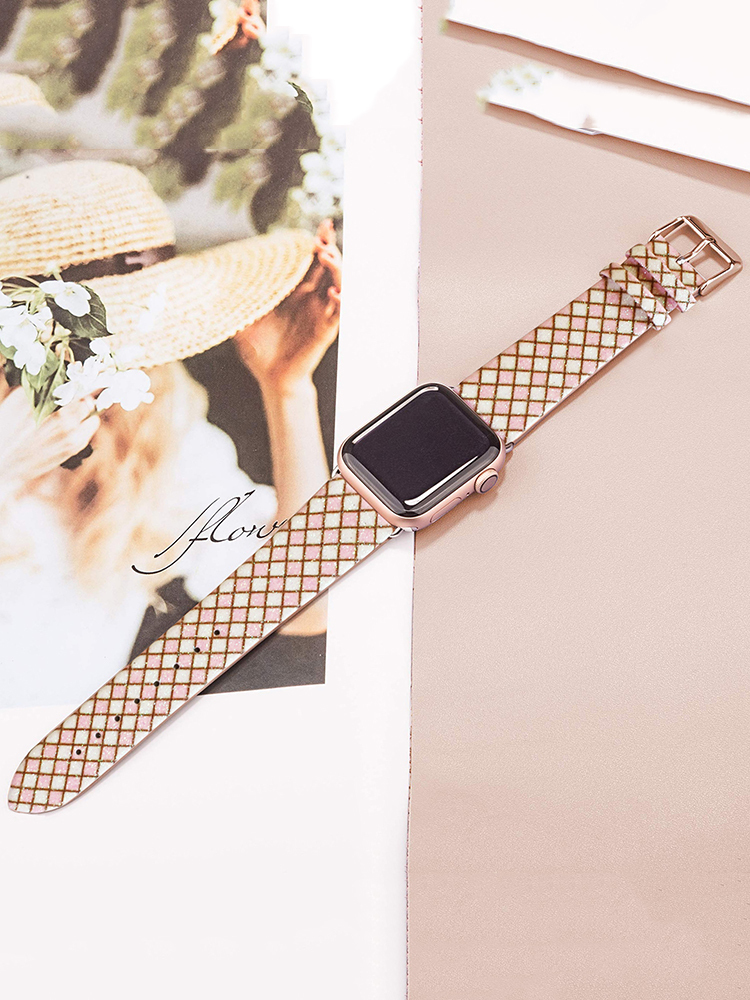 Diamond Pattern Glitter Leather Band