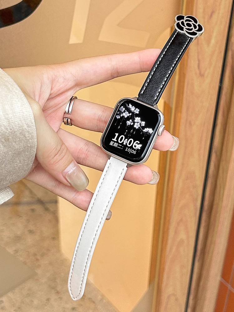 Camellia Magnetic Leather Band for Apple Watch