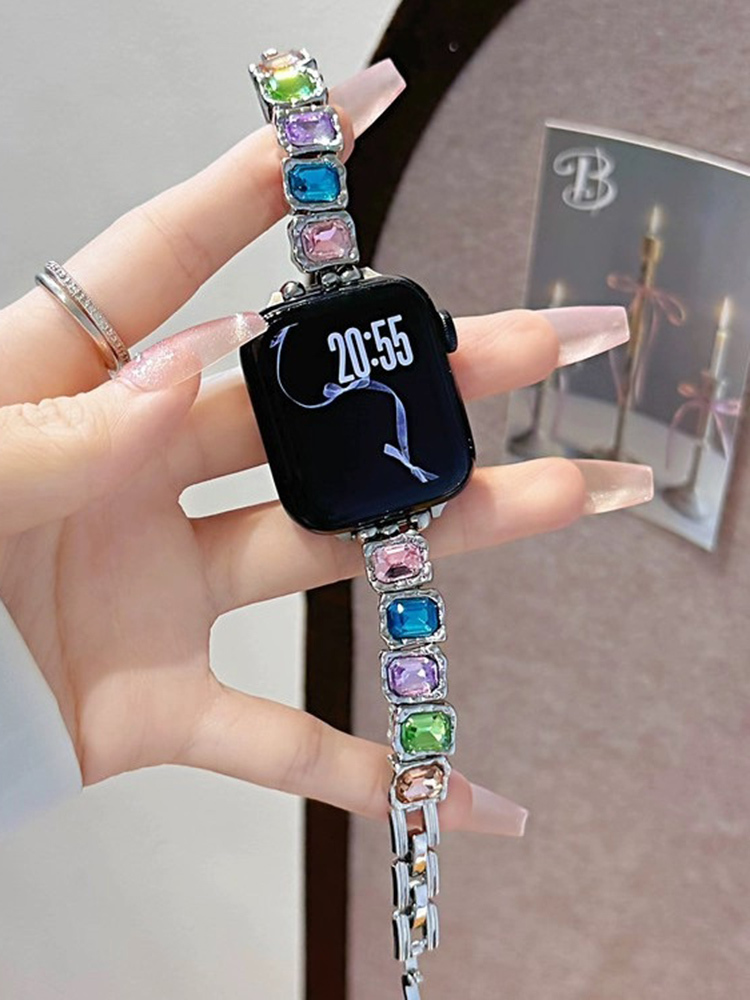 Colorful Diamonds Bracelet Stainless Steel Band for Apple Watch