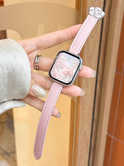 Camellia Magnetic Leather Band for Apple Watch