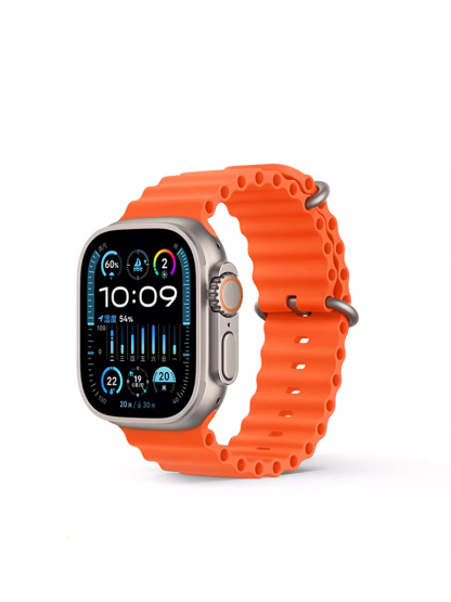 Orange Ocean Waves Silicone Band