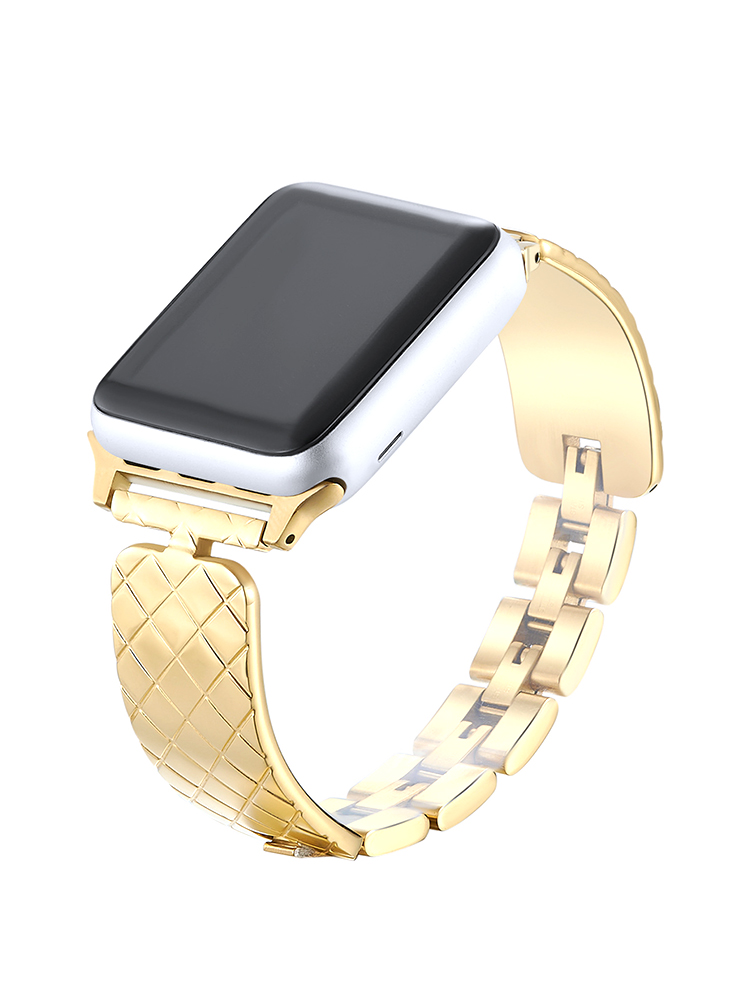 Diamond Check Pattern Bracelet Stainless Steel Apple Watch Band - Tatanband