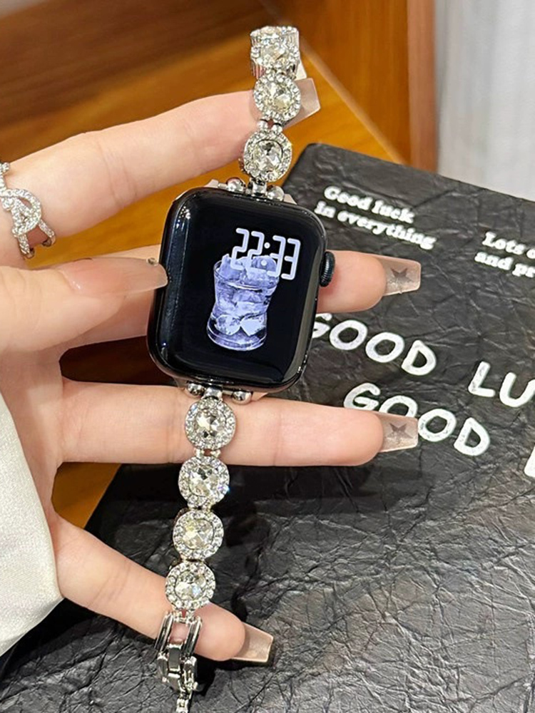 Colorful Diamonds Bracelet Stainless Steel Band for Apple Watch