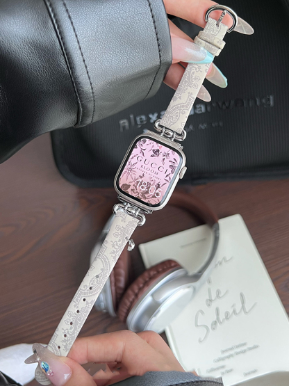 Star Charm Print Leather Band
