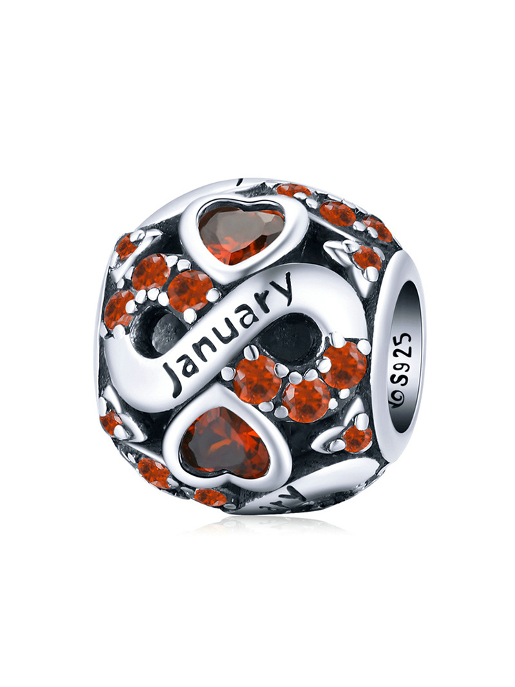 Infinite Love Month Birthstone 925 Sterling Silver Beads - Tatanband