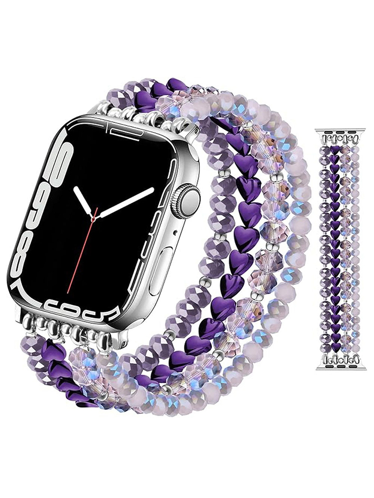 4 Chain Hand-woven Pearls with Natural Stones Apple Watch Band - Tatanband