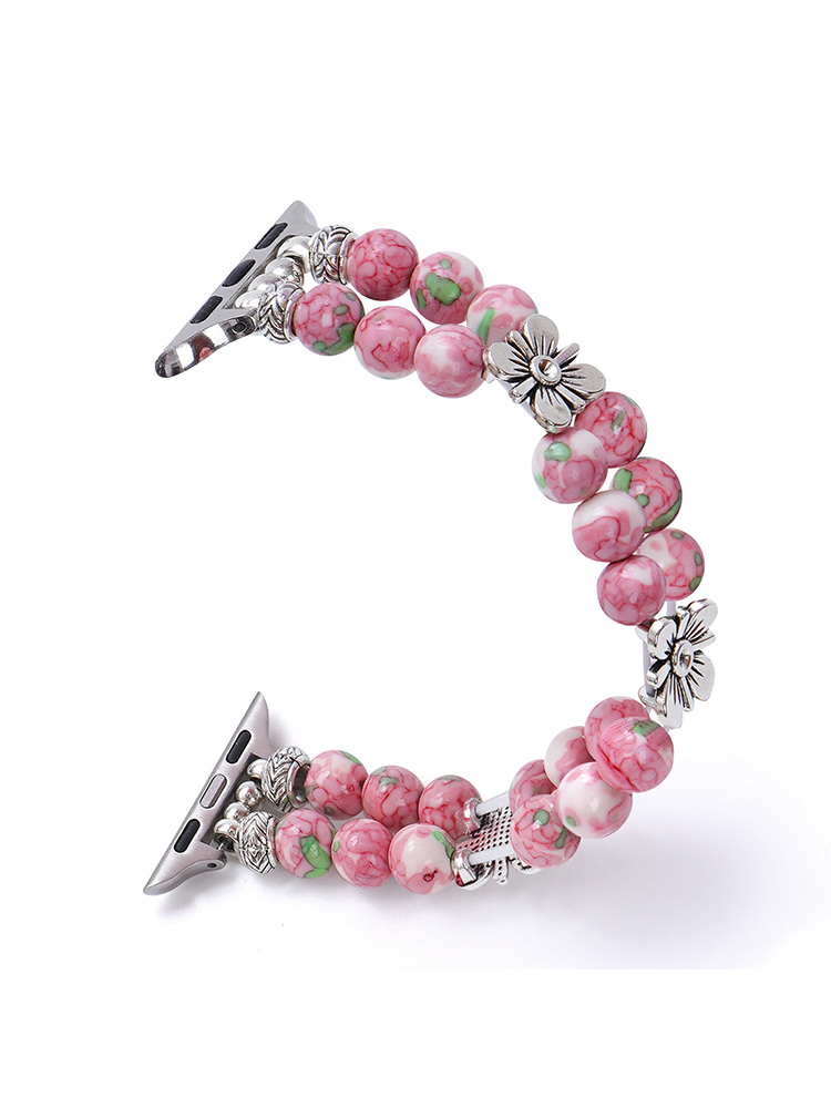 Hand-woven Flower with Natural Stones Band