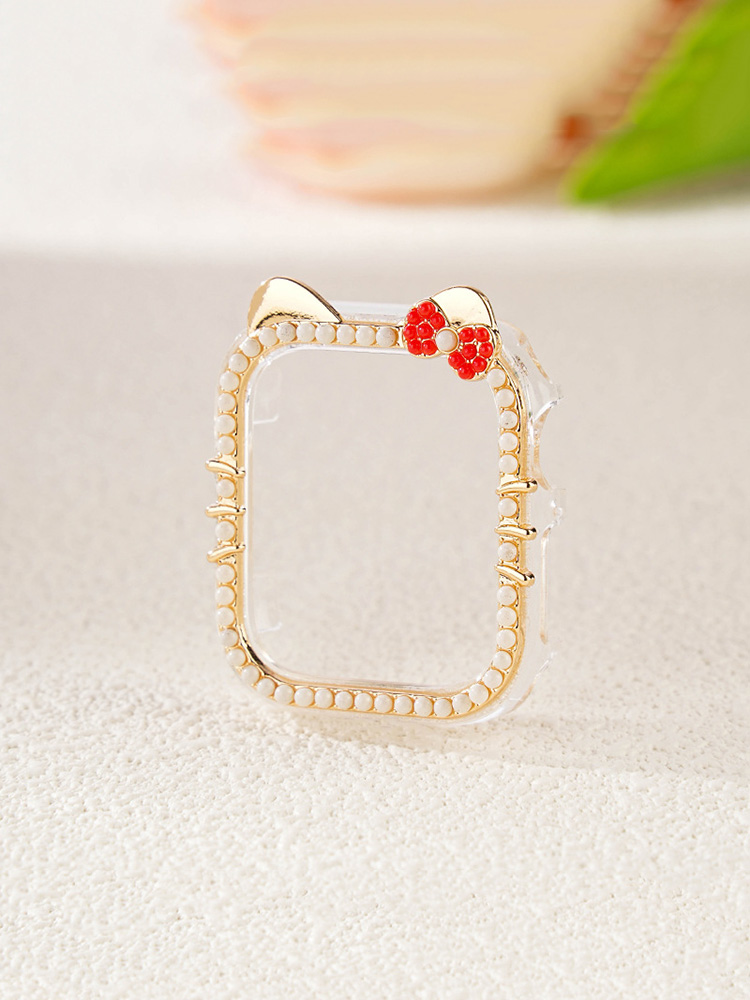 Mini Colored Beads Kitty PVC Protective Case