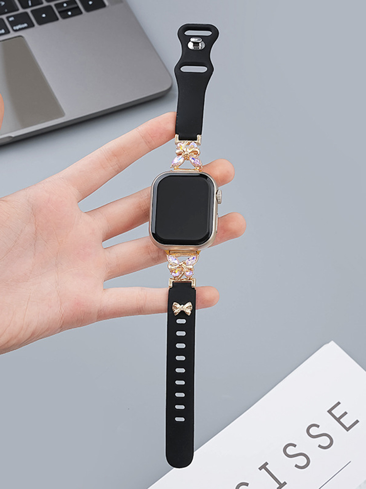 Zircon Butterfly Silicone Band