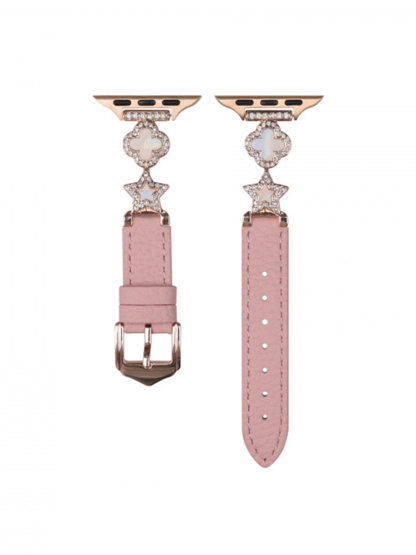 Lucky Clover and Star Leather Band for Apple Watch