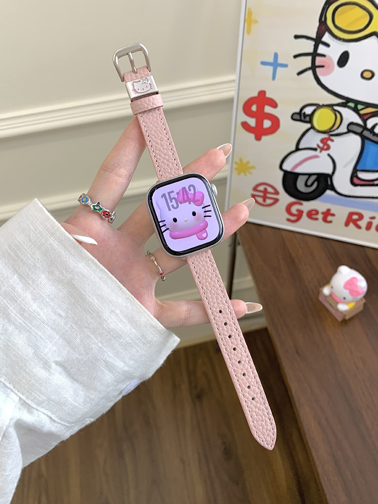 kitty Ring Leather Band for Apple Watch