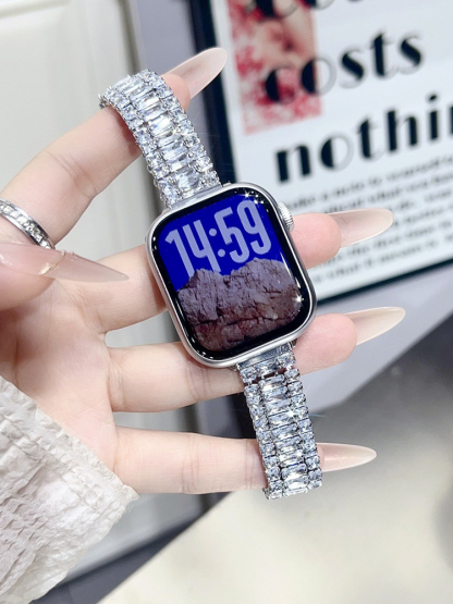 3-link Full Diamond Metal Band for Apple Watch
