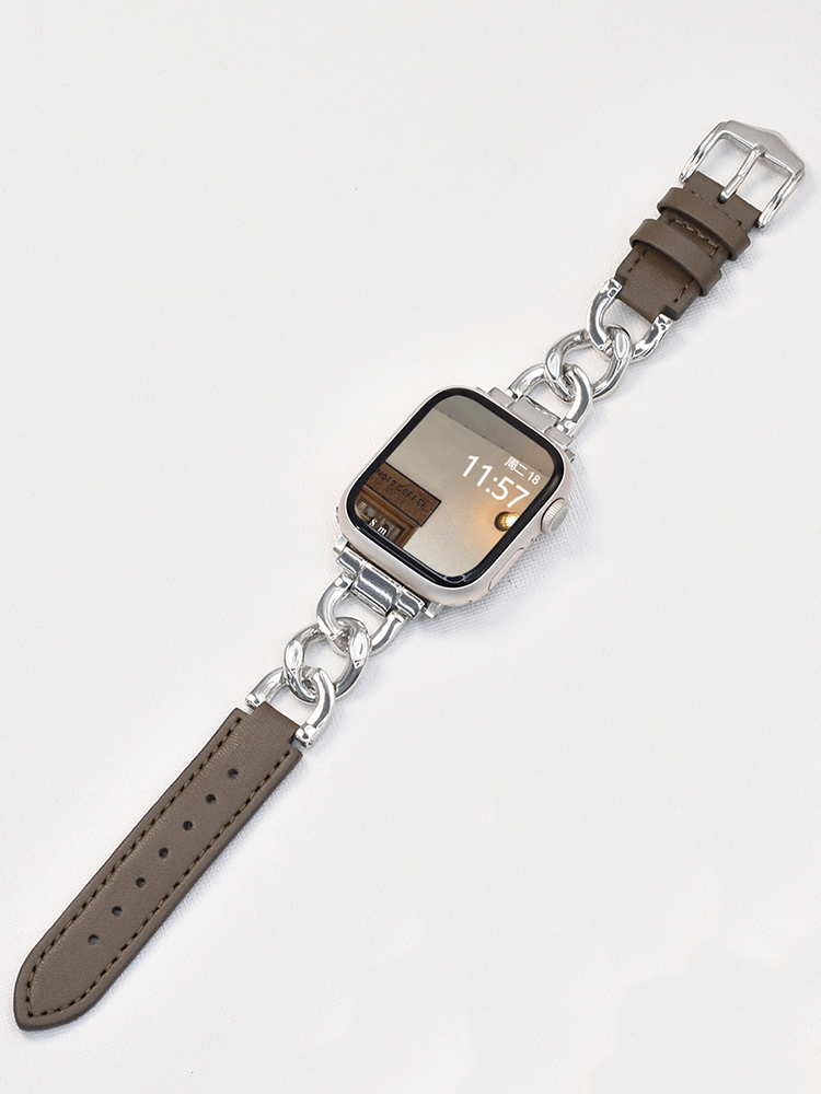 Cuban Chain with Leather Band