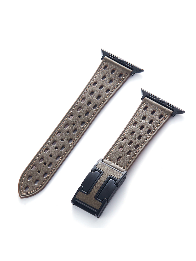 Breathable Mesh H Magnetic Buckle Leather Band