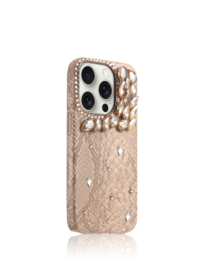 Teardrop Diamond Snake Pattern Case