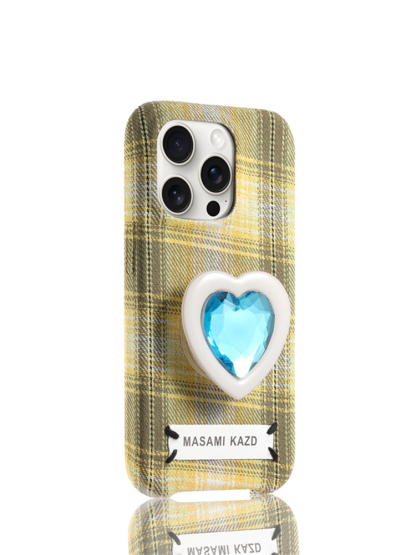 Plaid Love Diamond Stand Case
