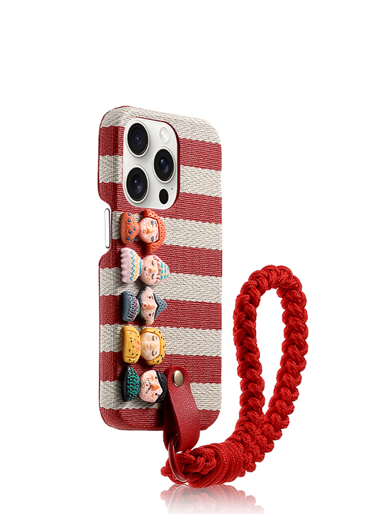 Family Dolls Stripe Wrist Strap Case