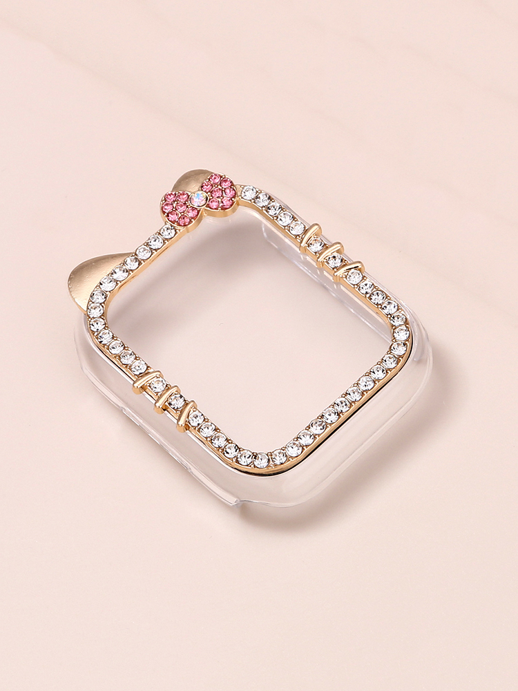 Diamond-encrusted Kitty PVC Protective Case