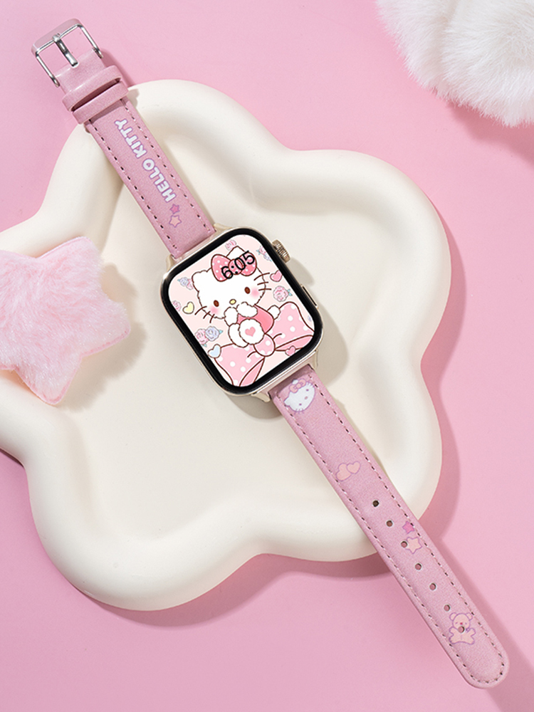 Kitty Print Leather Band