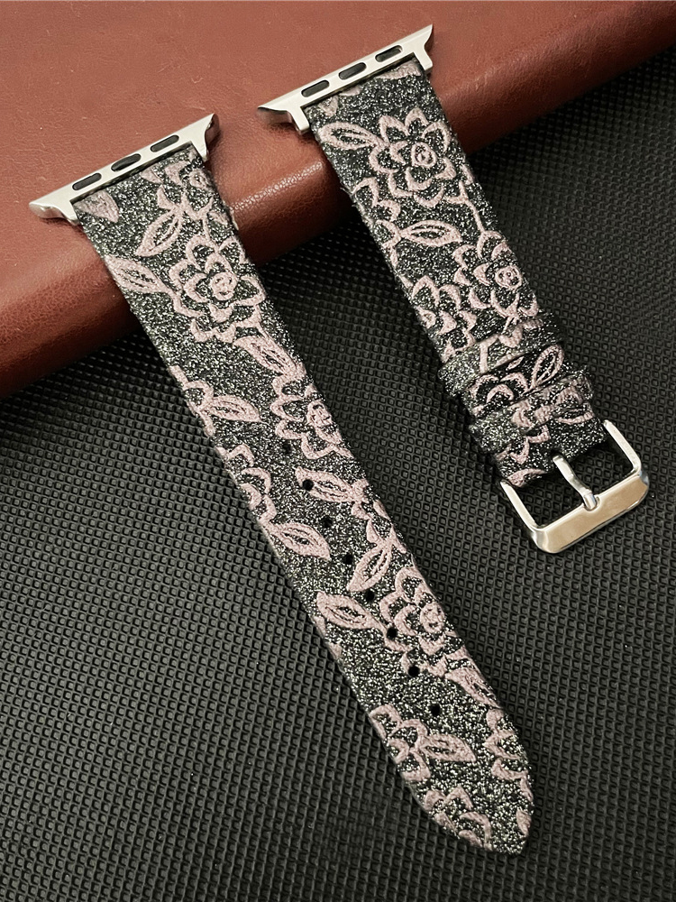 Flower Embroidery Leather Band