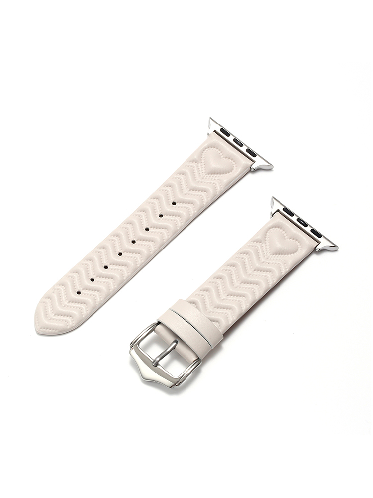Heart Shaped Texture Leather Apple Watch Band - Tatanband