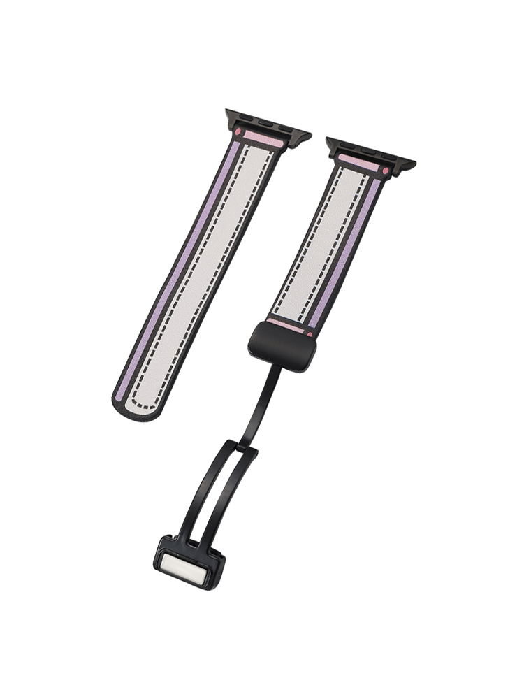 Pixel Comic Style Magnetic Leather Band