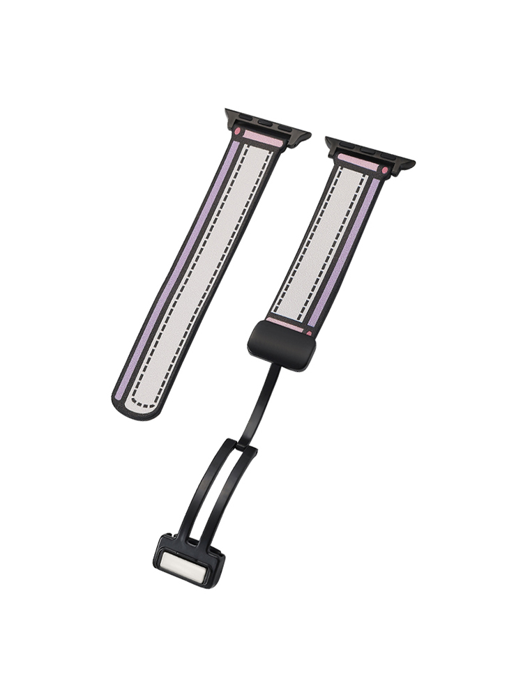 Pixel Comic Style Magnetic Leather Apple Watch Band - Tatanband