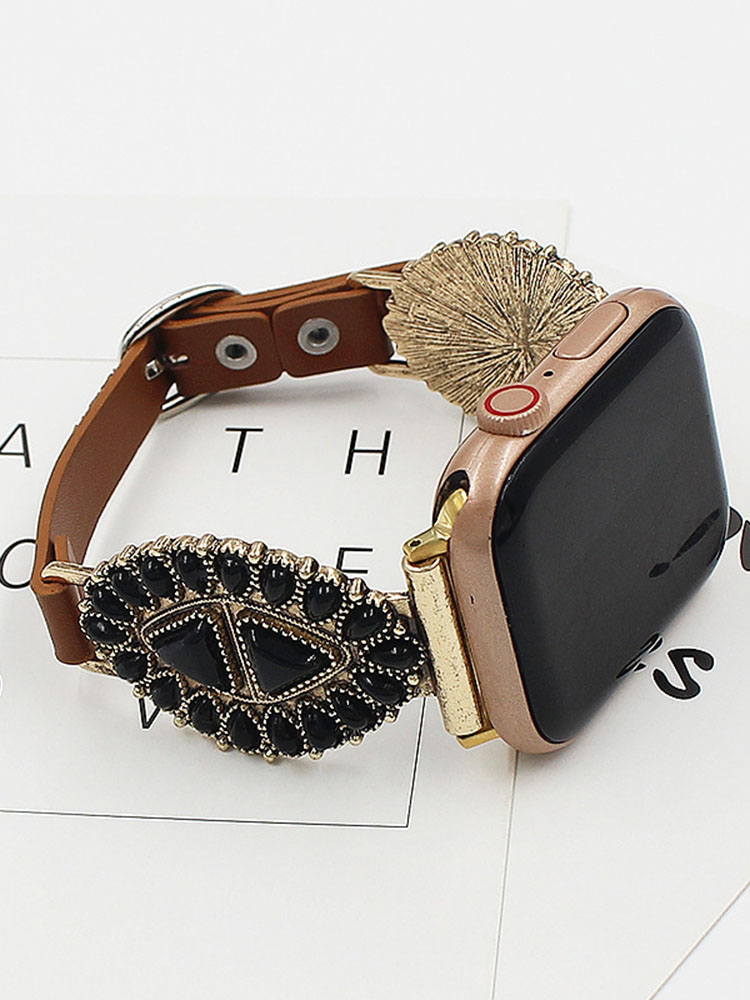 Turquoise jointed Leather Band