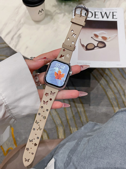 Butterfly and Stars Hollow Leather Band