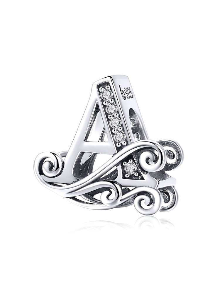 Monogram Letters 925 Sterling Silver Beads - Tatanband