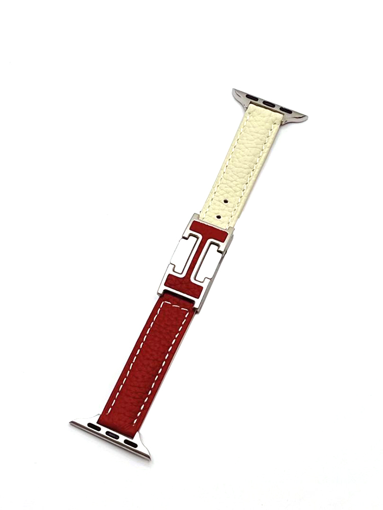 Slim H Magnetic Buckle Leather Band