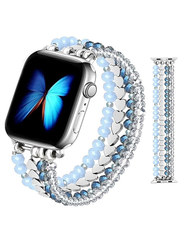 4 Chain Hand-woven Pearls with Natural Stones Apple Watch Band - Tatanband