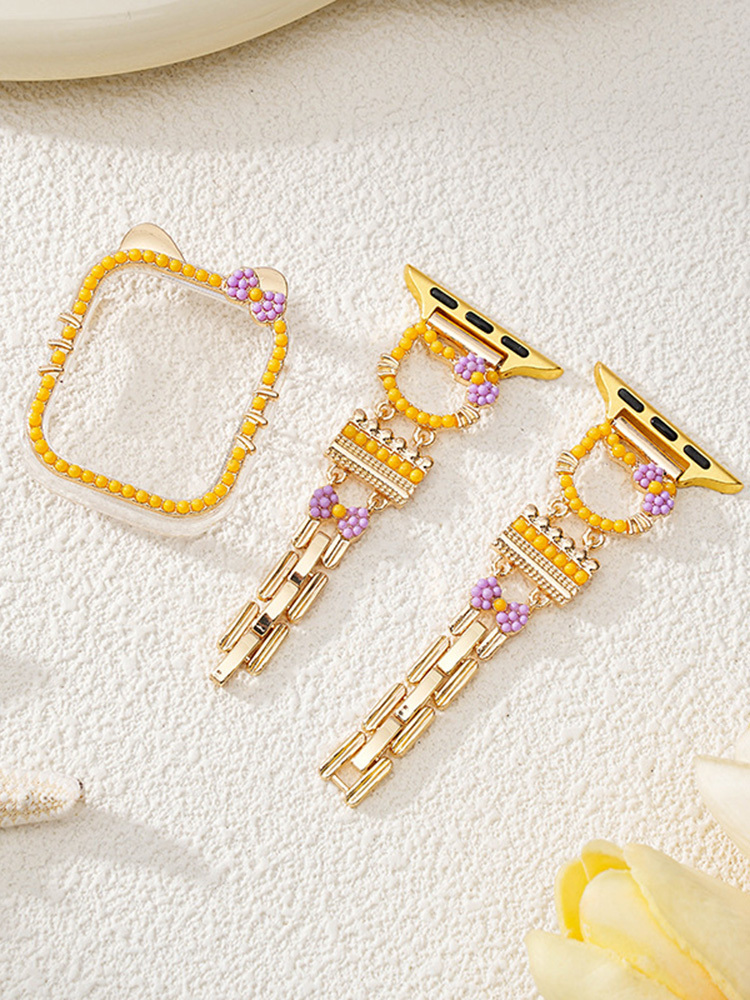 Mini Colored Beads Kitty Stainless Steel Band