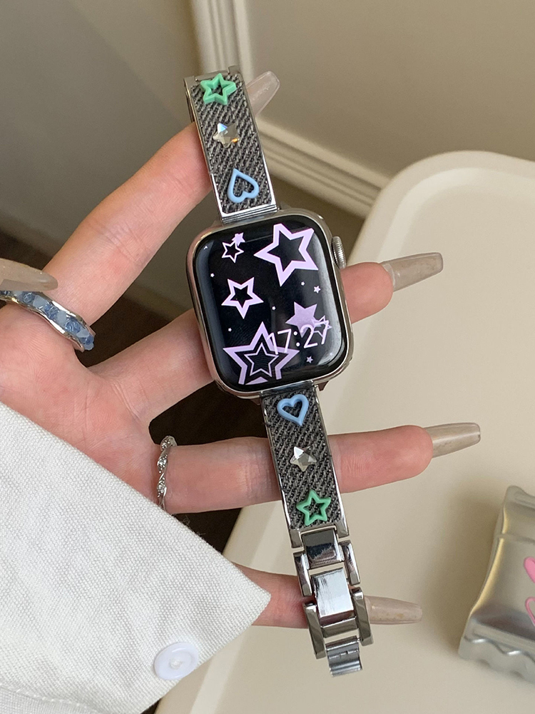 Denim Bracelet Stainless Steel Band