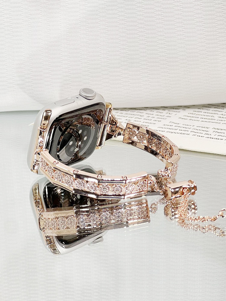 Zircon Arrangement Bracelet Stainless Steel Band