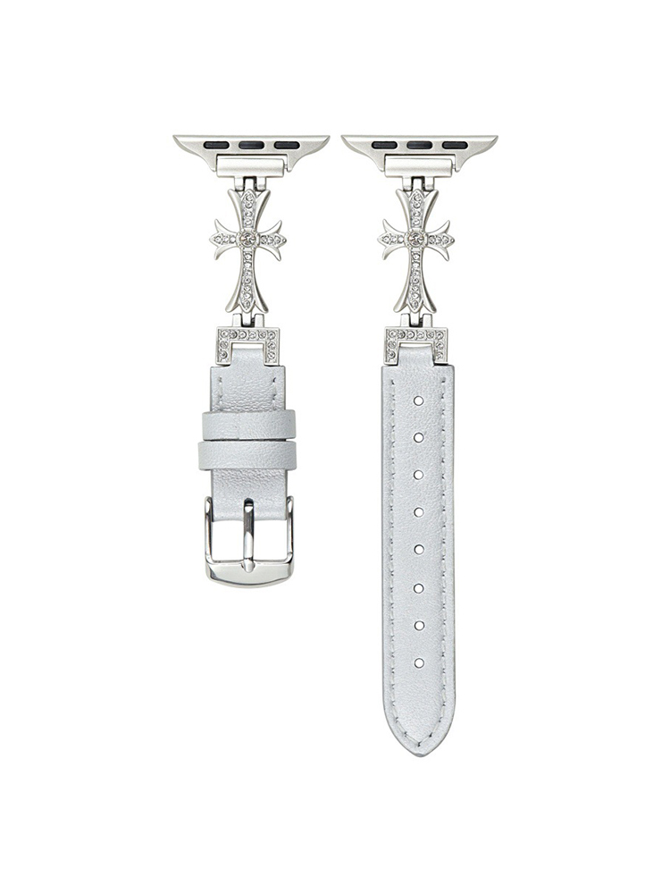 Chrome Heart Leather Band for Apple Watch