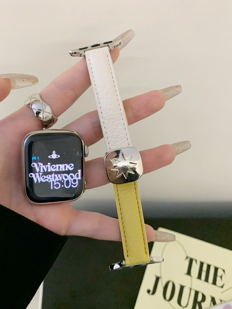 Star Magnetic Buckle Leather Band for Apple Watch