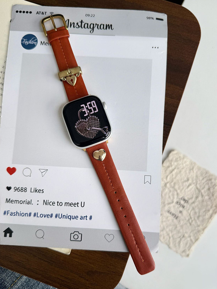 Angel Love Lock Leather Band for Apple Watch