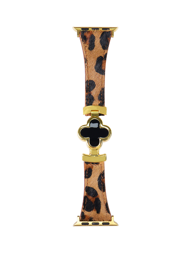 Clover Magnetic Leopard Leather Band for Apple Watch