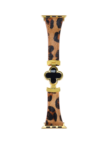 Clover Magnetic Leopard Leather Band for Apple Watch