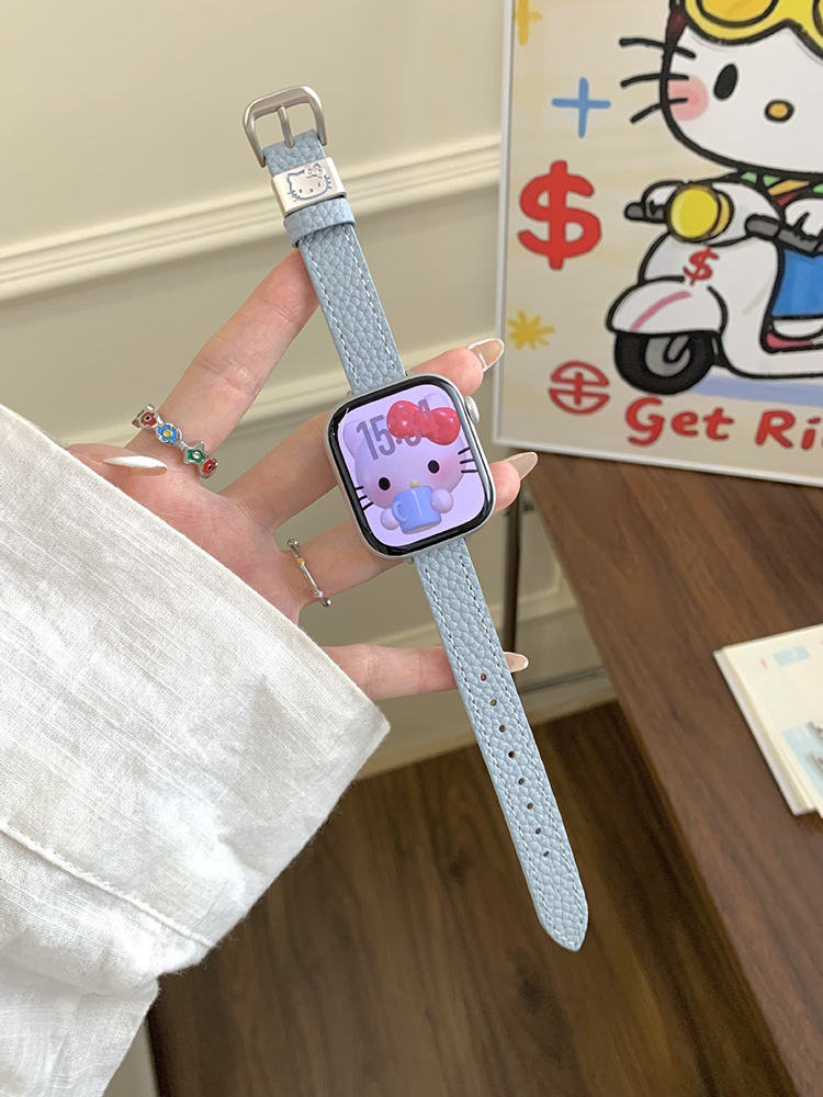 kitty Ring Leather Band for Apple Watch