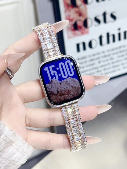 3-link Full Diamond Metal Band for Apple Watch