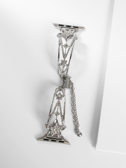 Diamond-Set Five-Petal Flower Metal Band for Apple Watch